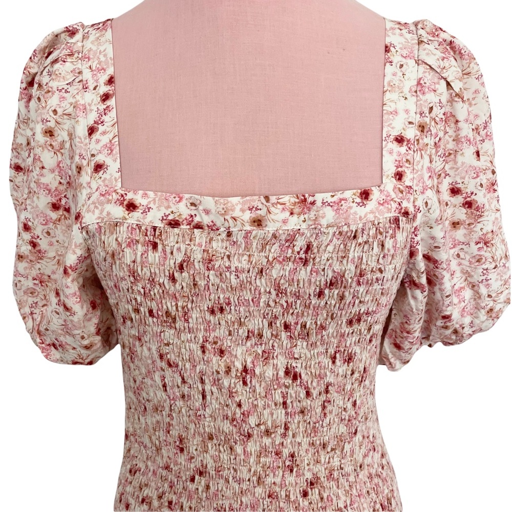 Anthropologie Another Love Smocked Floral Mini Dress NWT - Picture 6 of 14